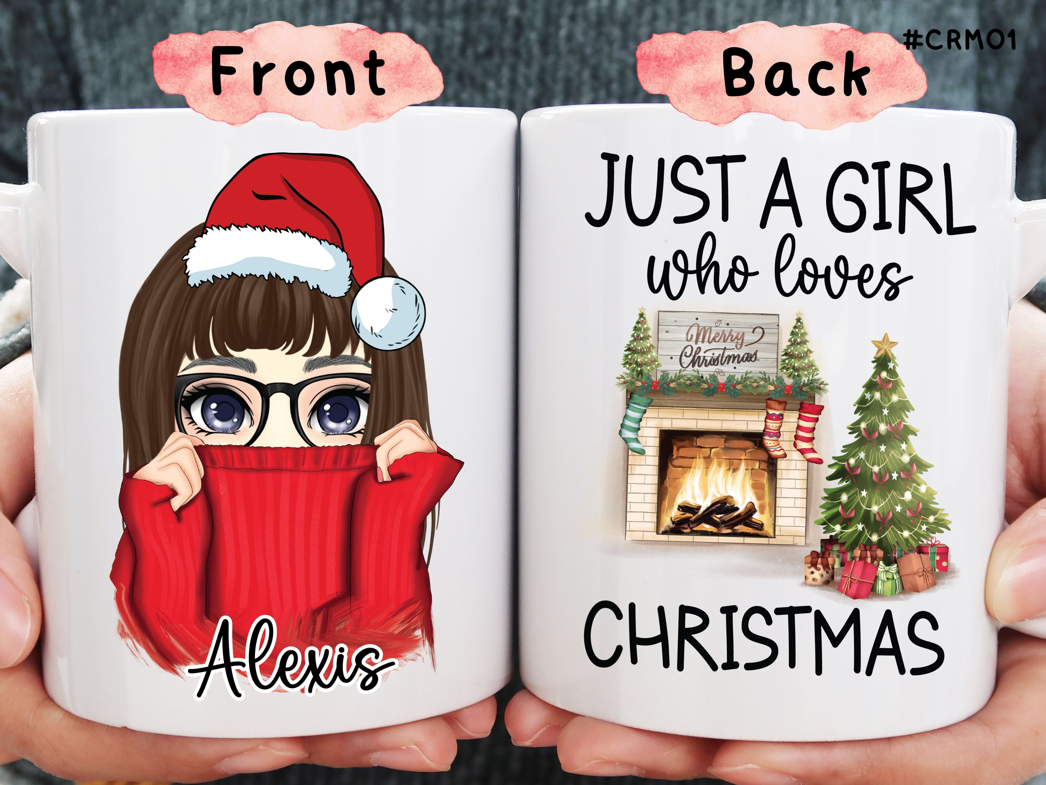 Best Friends Christmas Gift, Just A Girl Who Loves Christmas Mug, Custom Christmas Mug, Holiday Gift, Christmas Mug Gift, Friendship Mug (#CRM01)