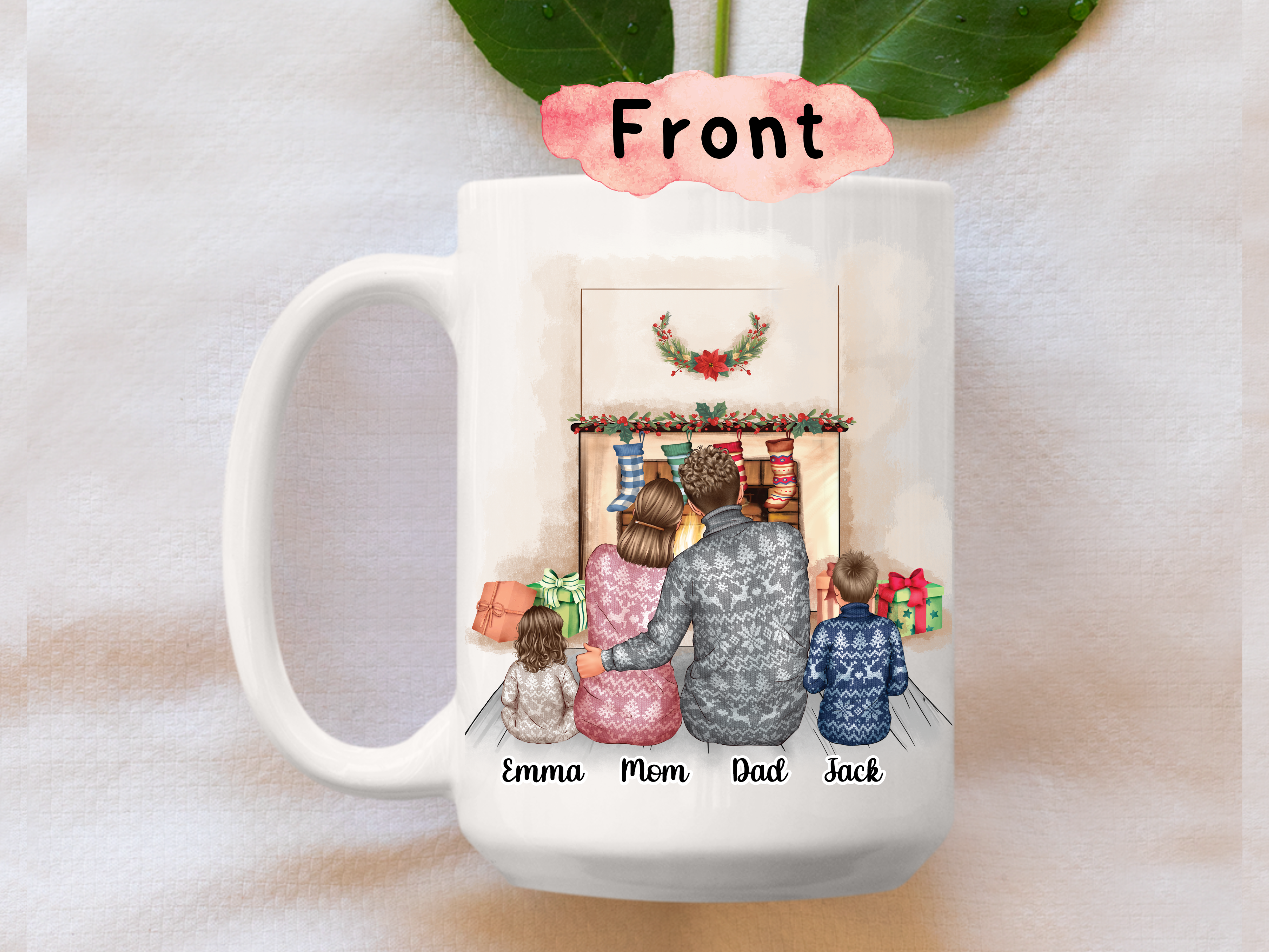 Christmas Family Mug, Sibling Coffee Mug, Gift For Brothers and Sisters, Custom Parents Gift, Christmas Friendship Gift, Personalized Family, (#FCM04)