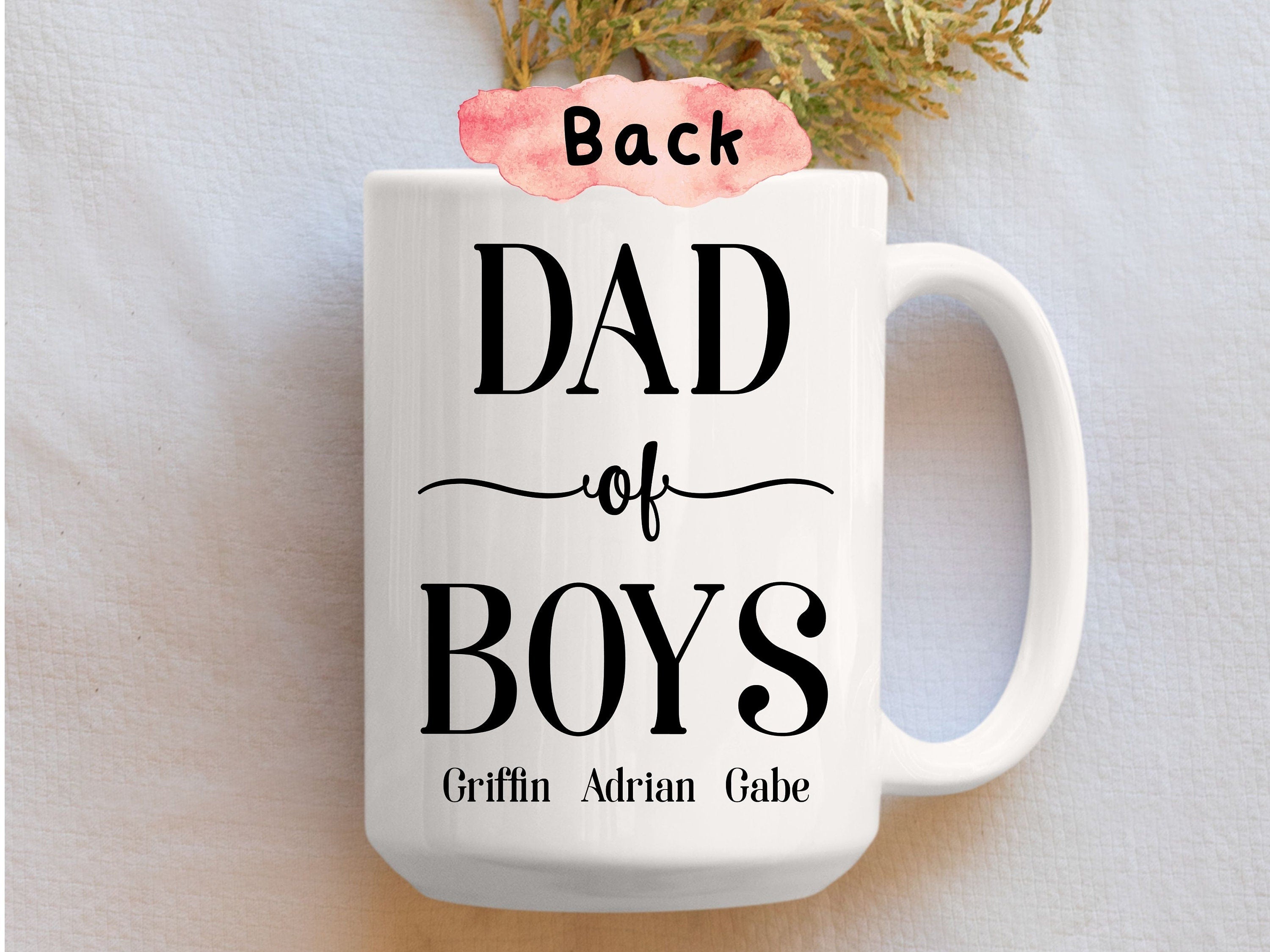 Dad of Boys Mug, Gift for Fathers Day, Gift from Son, Gift from Boys, Personalized Mug, Dad Birthday Gift, Custom Gifts, Dad of Boys Gift