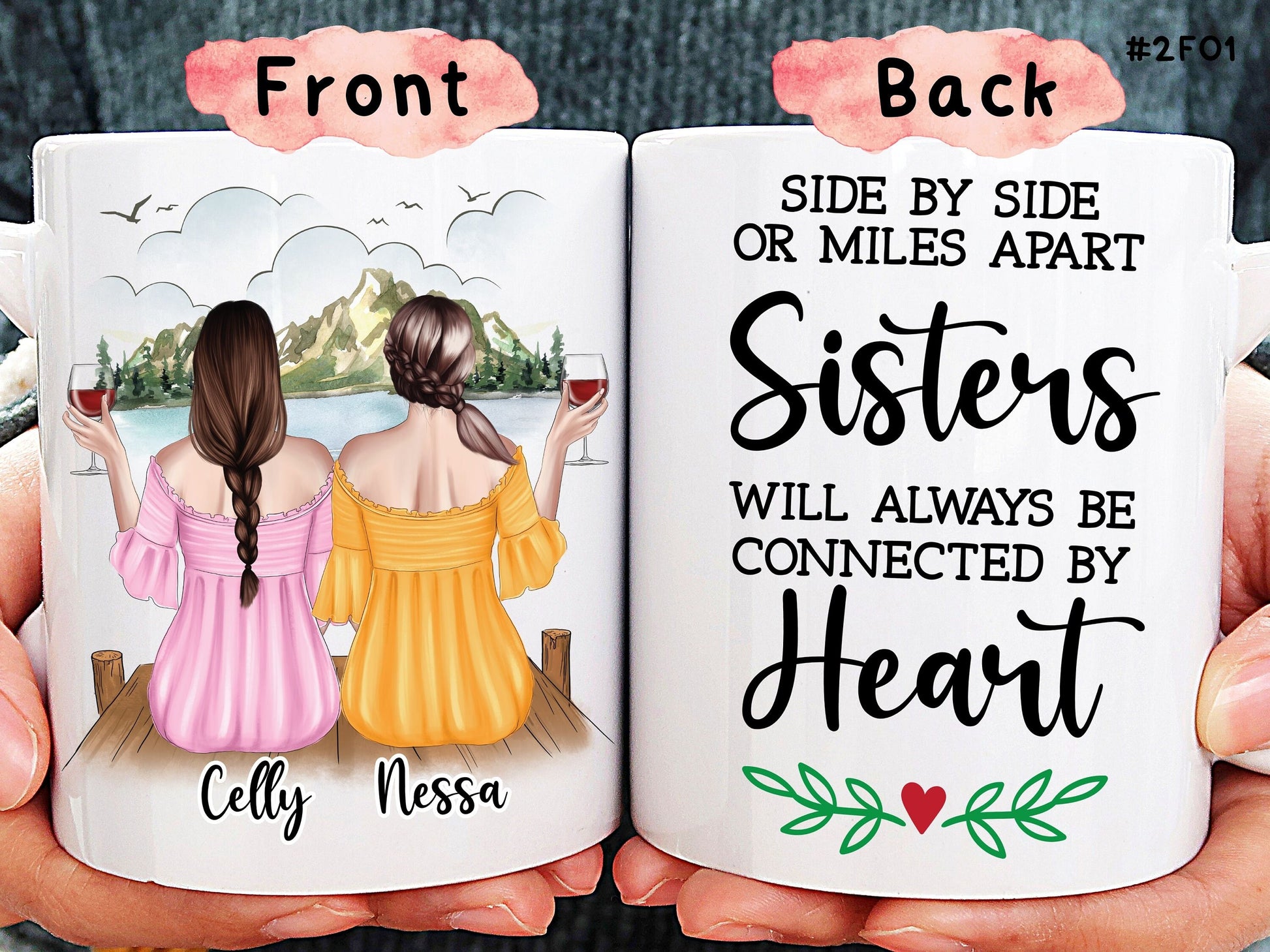 Custom Sisters Mug, Best Sister Gift, Sister Moving Away Mug, Long Distance Sisters Gift, Sisters Birthday Gifts, Big Sister Little Sister