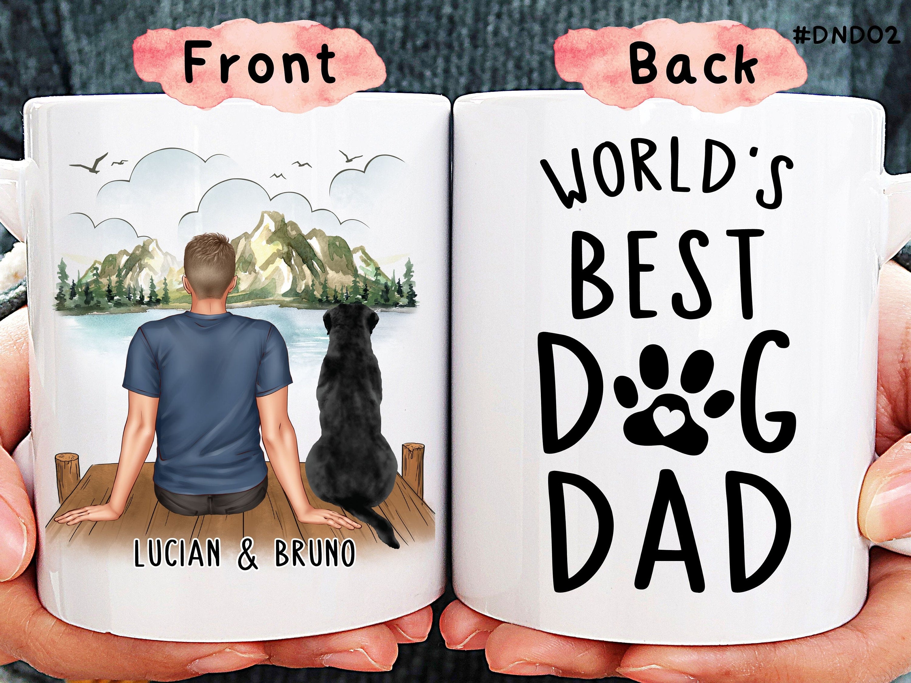 Personalized Dog Dad Coffee Mug, World's Best Dog Dad Mug, Custom Gift for Dog Owner, Birthday Gift, Father's Day, Gift for Him