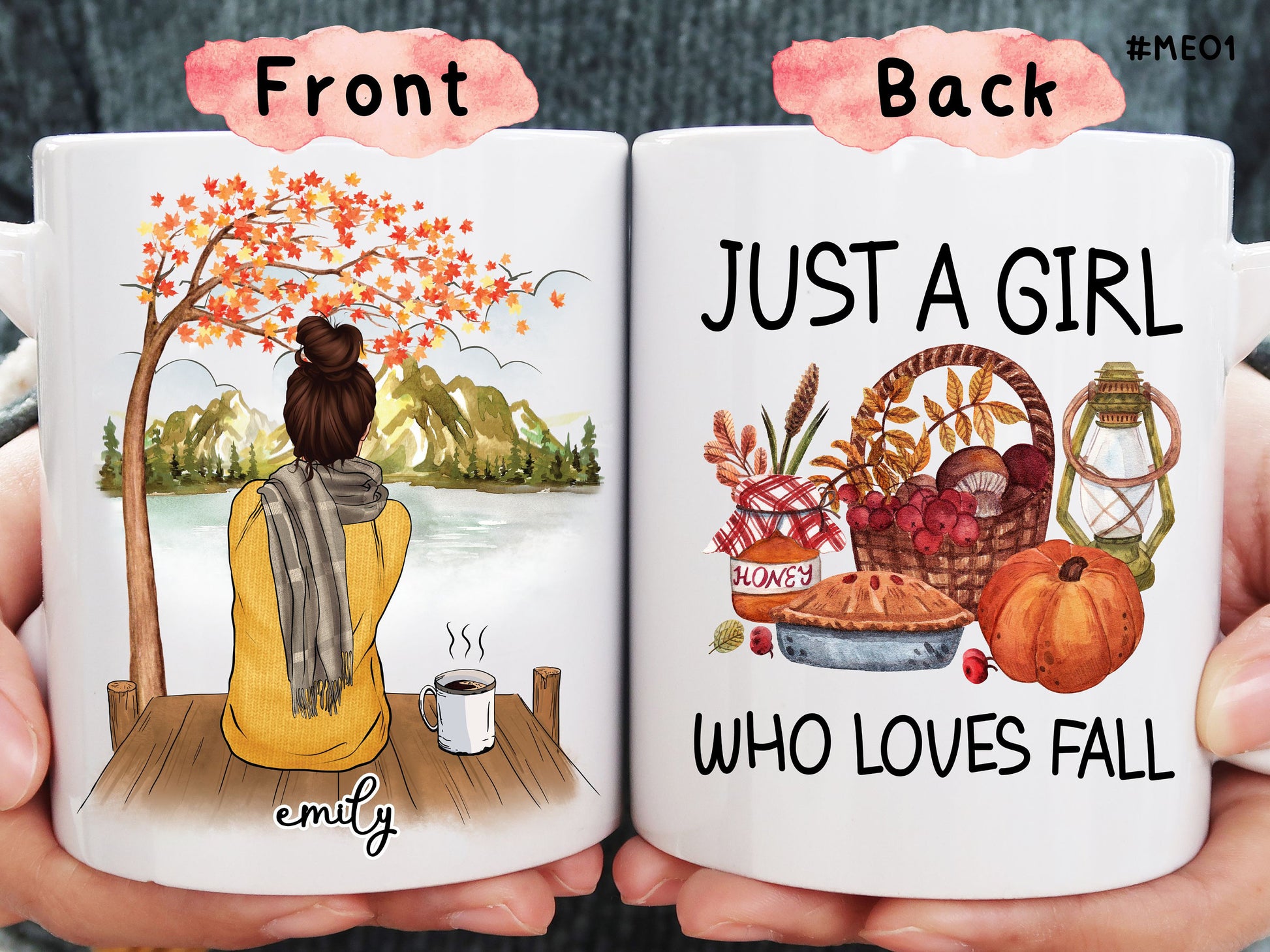 Just A Girl Who Loves Fall Coffee Mug, Custom Best Friend Gifts, Autumn Mug, Pumpkin Spice Mug, Halloween Mug, Bestie Fall Birthday Gift