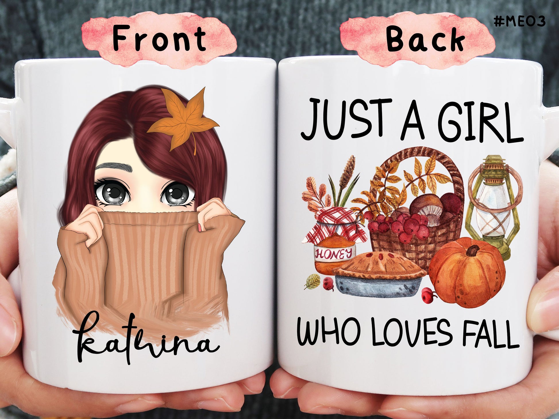 Just A Girl Who Loves Fall Coffee Mug, Custom Best Friend Gifts, Autumn Mug, Pumpkin Spice Mug, Halloween Mug, Bestie Fall Birthday Gift