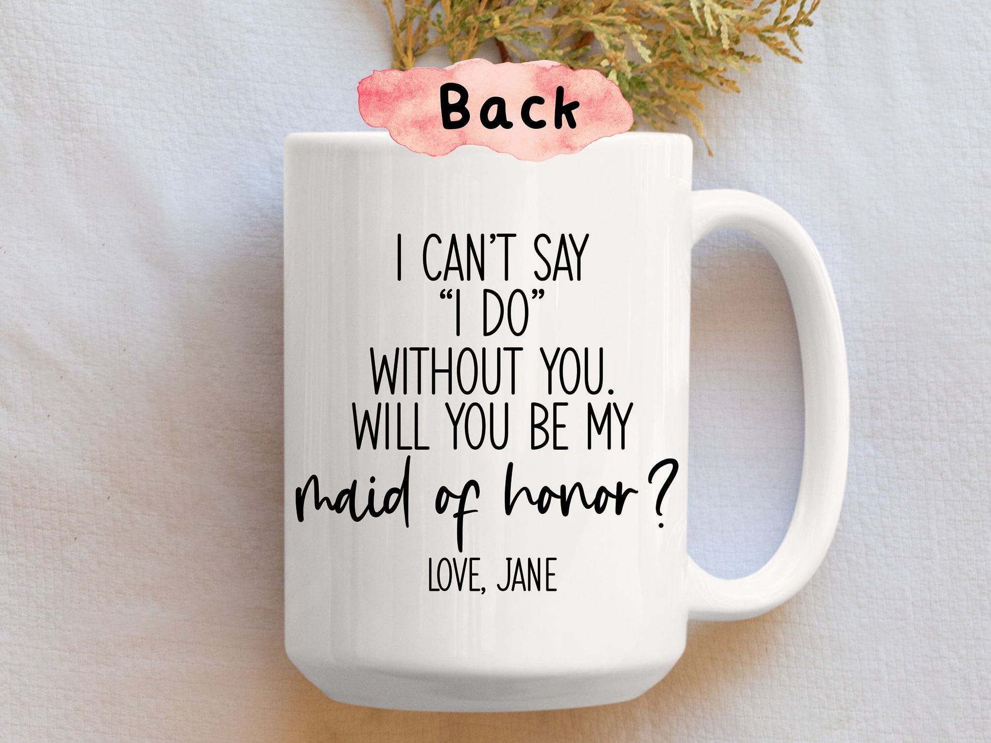 Maid Of Honor Proposal, Maid Of Honor Mug, Personalized Maid Of Honor Mug, Will You Be My Maid Of Honor, Bridal Party Gift (#WJ01)