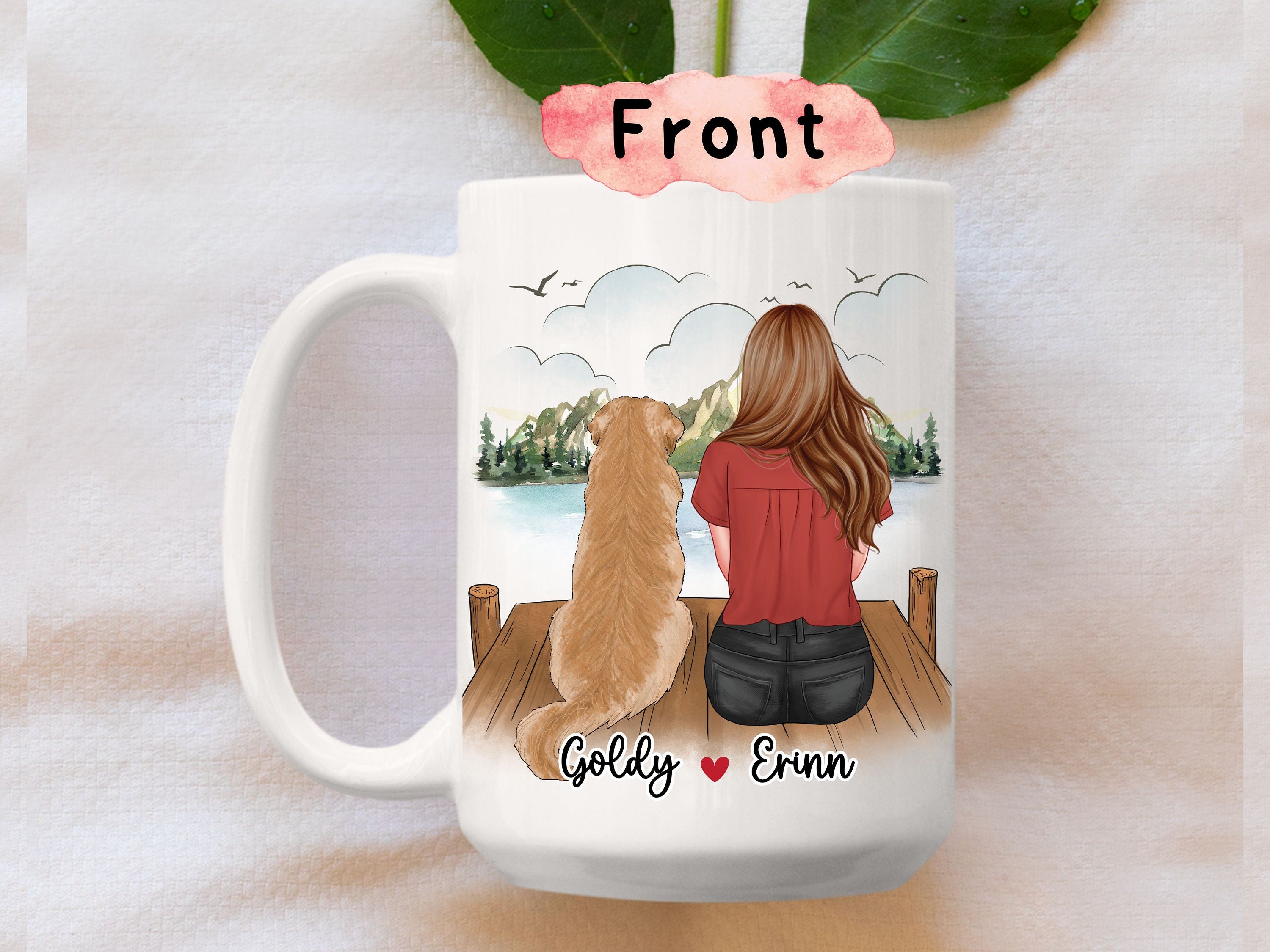 Girl And Dogs - Life Is Better With Dogs - Personalized Mug - Dog Custom Mug Personalized Gift For Dog Mom - Personalized Dog Mom, #DNM20