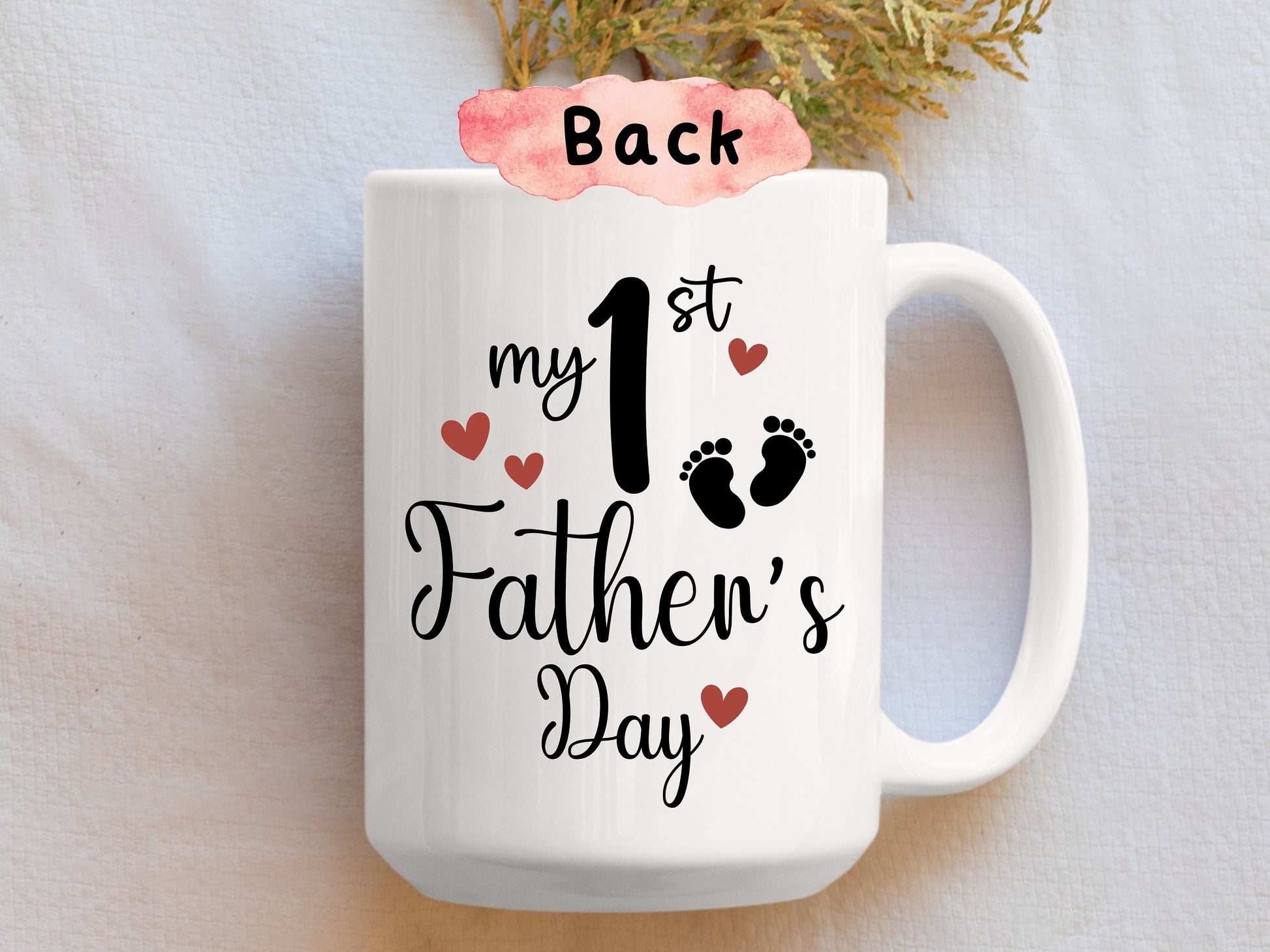 My First Father's day Mug, Daddy Gifts From Daughter and Son, Custom Gift For Dad, Dad Coffee Mug With Kids, Dad Birthday Gift