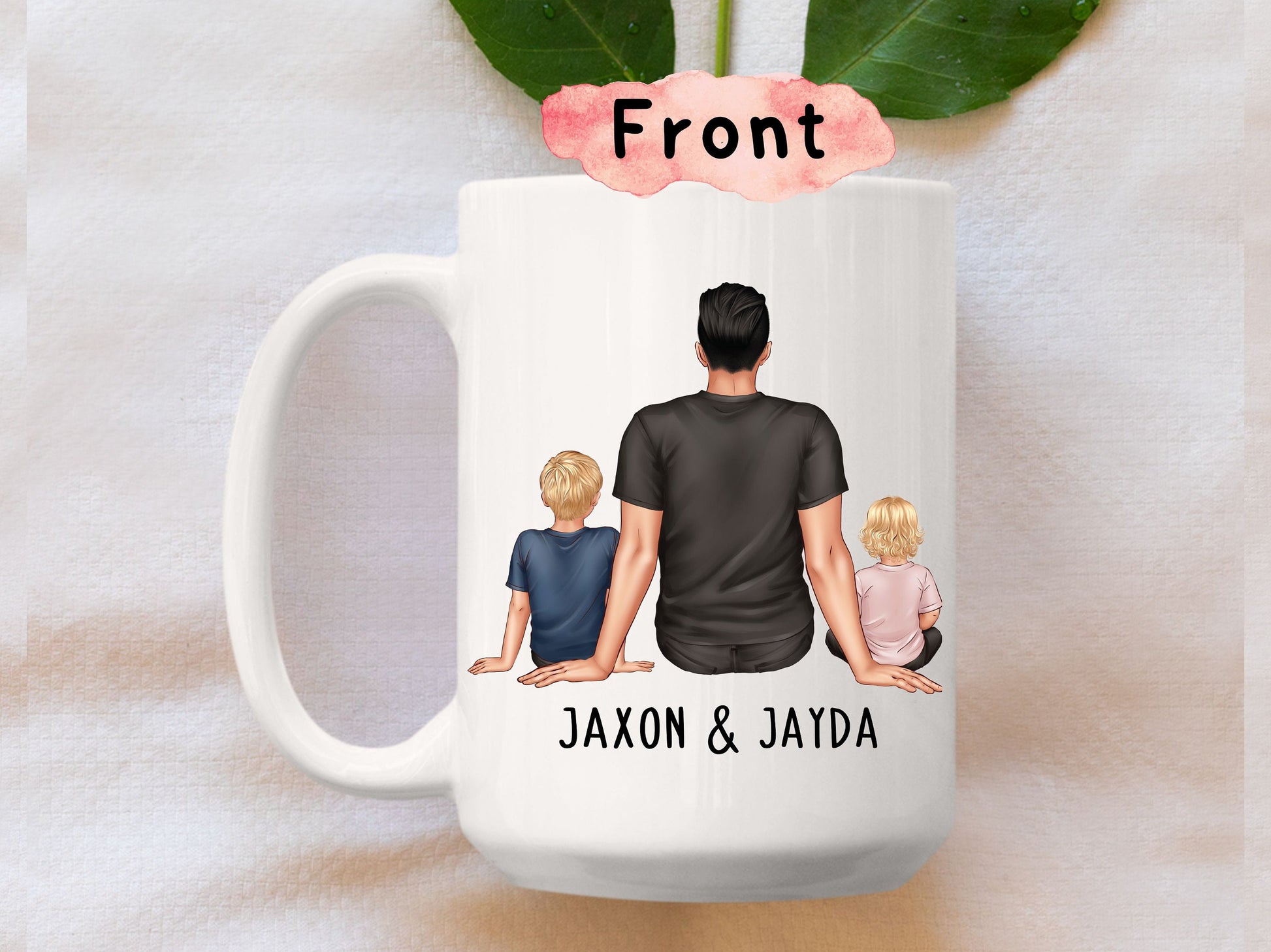 Daddy Gifts From Daughter and Son, Personalized Dad Gifts From Kids, Custom Gift For Dad, Dad Coffee Mug With Kids, Dad Birthday Gift