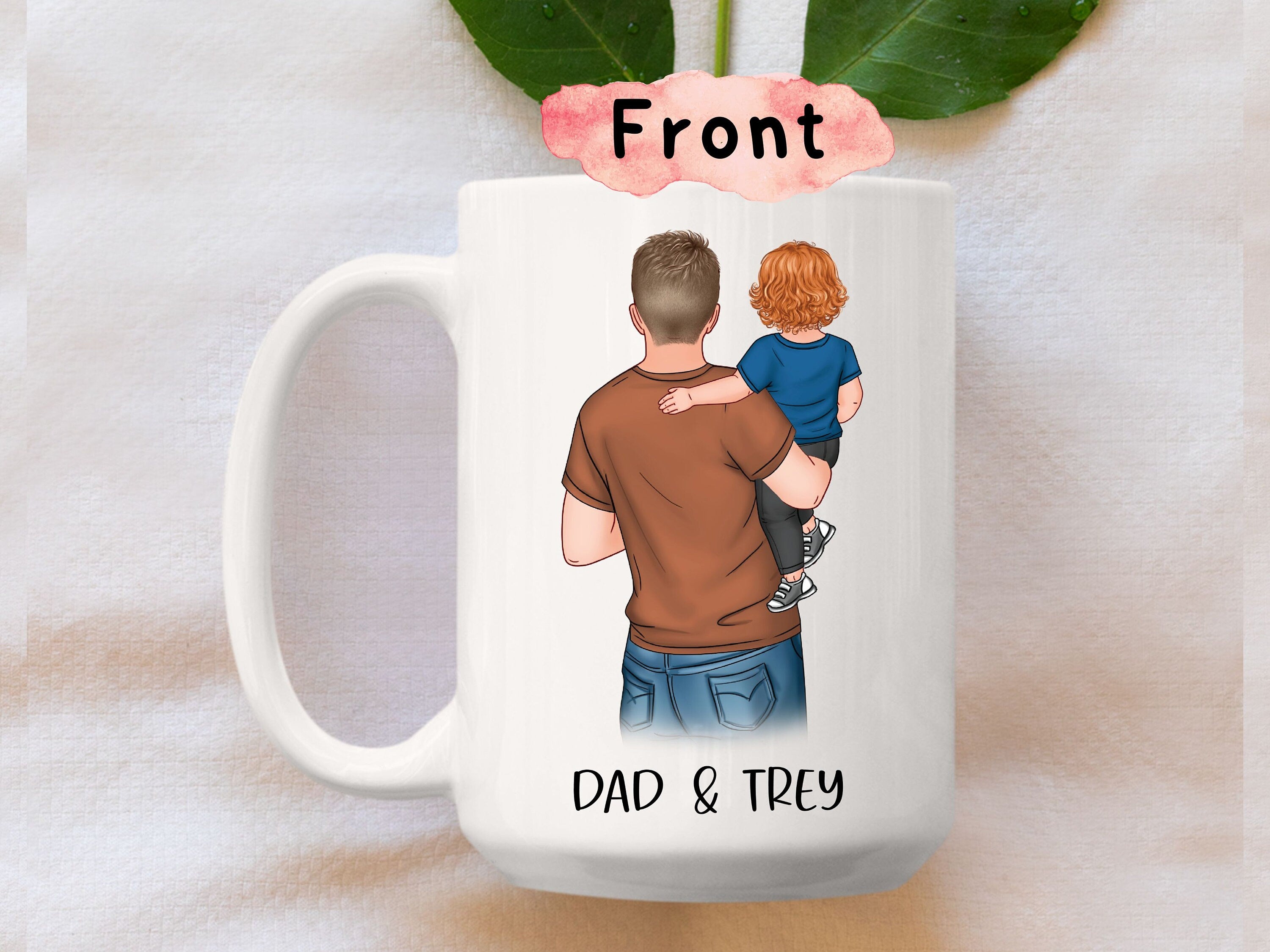 Personalized Dad Gifts From Kids, Daddy Gifts From Daughter and Son, Custom Gift For Dad, Dad Coffee Mug With Kids, Dad Birthday Gift