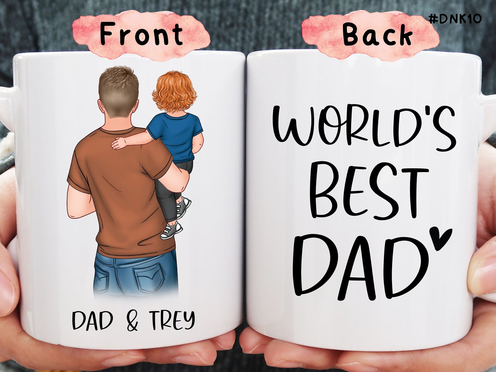 Personalized Dad Gifts From Kids, Daddy Gifts From Daughter and Son, Custom Gift For Dad, Dad Coffee Mug With Kids, Dad Birthday Gift