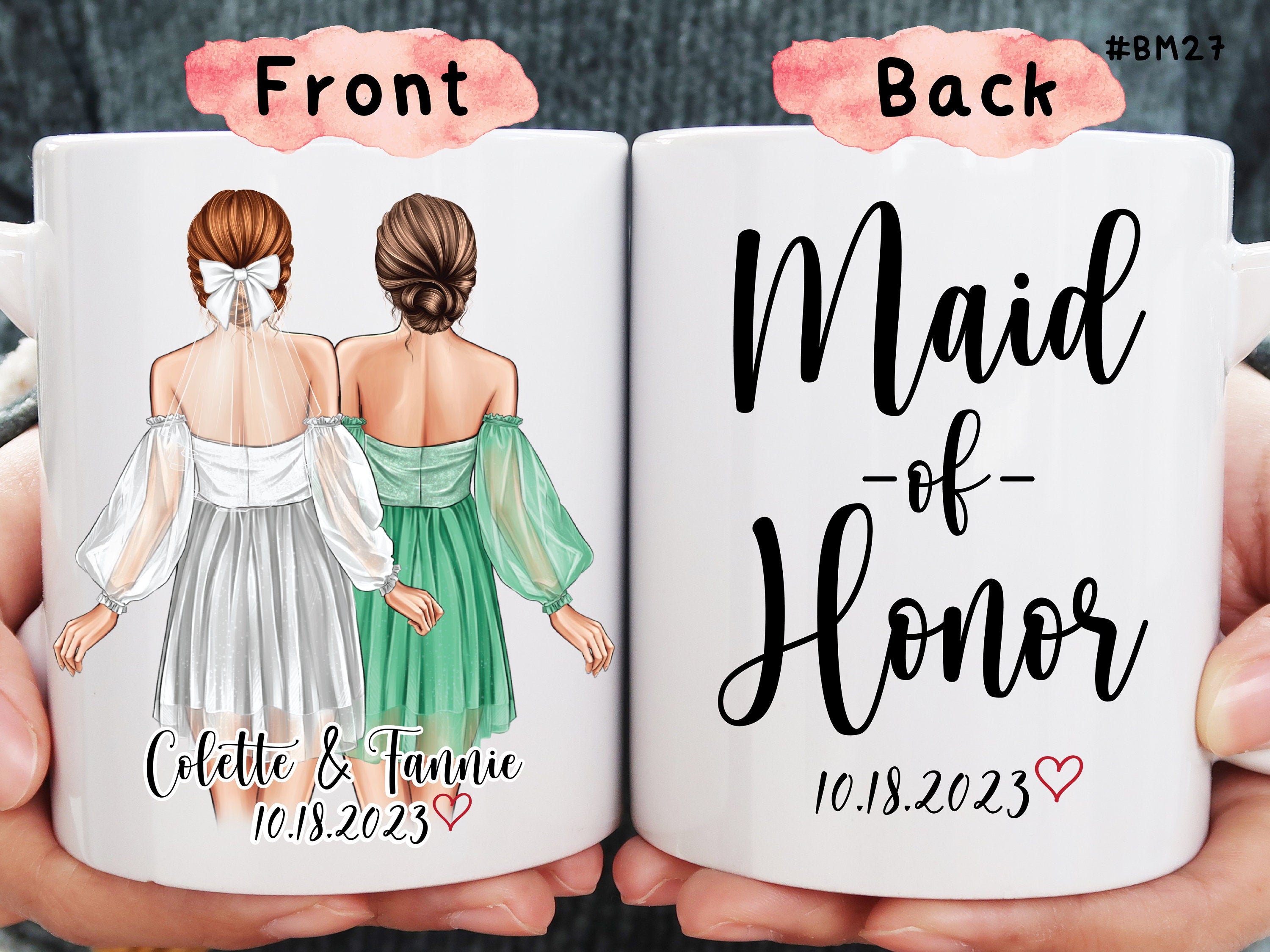 Custom Maid Of Honor Mug, Maid Of Honor Proposal Mug, Maid Of Honor Gift, Matron Of Honor Gift, Custom Bridal Party Gift, Best Friend Gifts