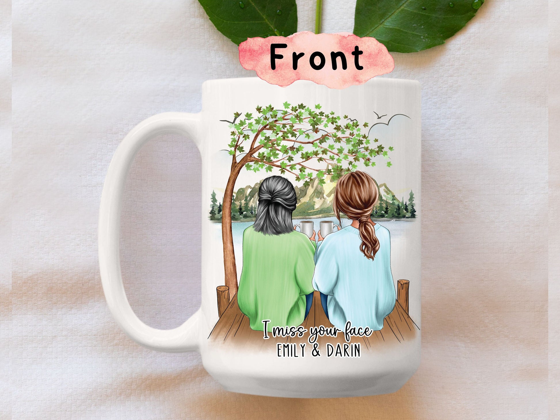 Custom Coffee Mug | I Miss Your Face | Personalized Long Distance State To State Gift | Customizable Best Friends