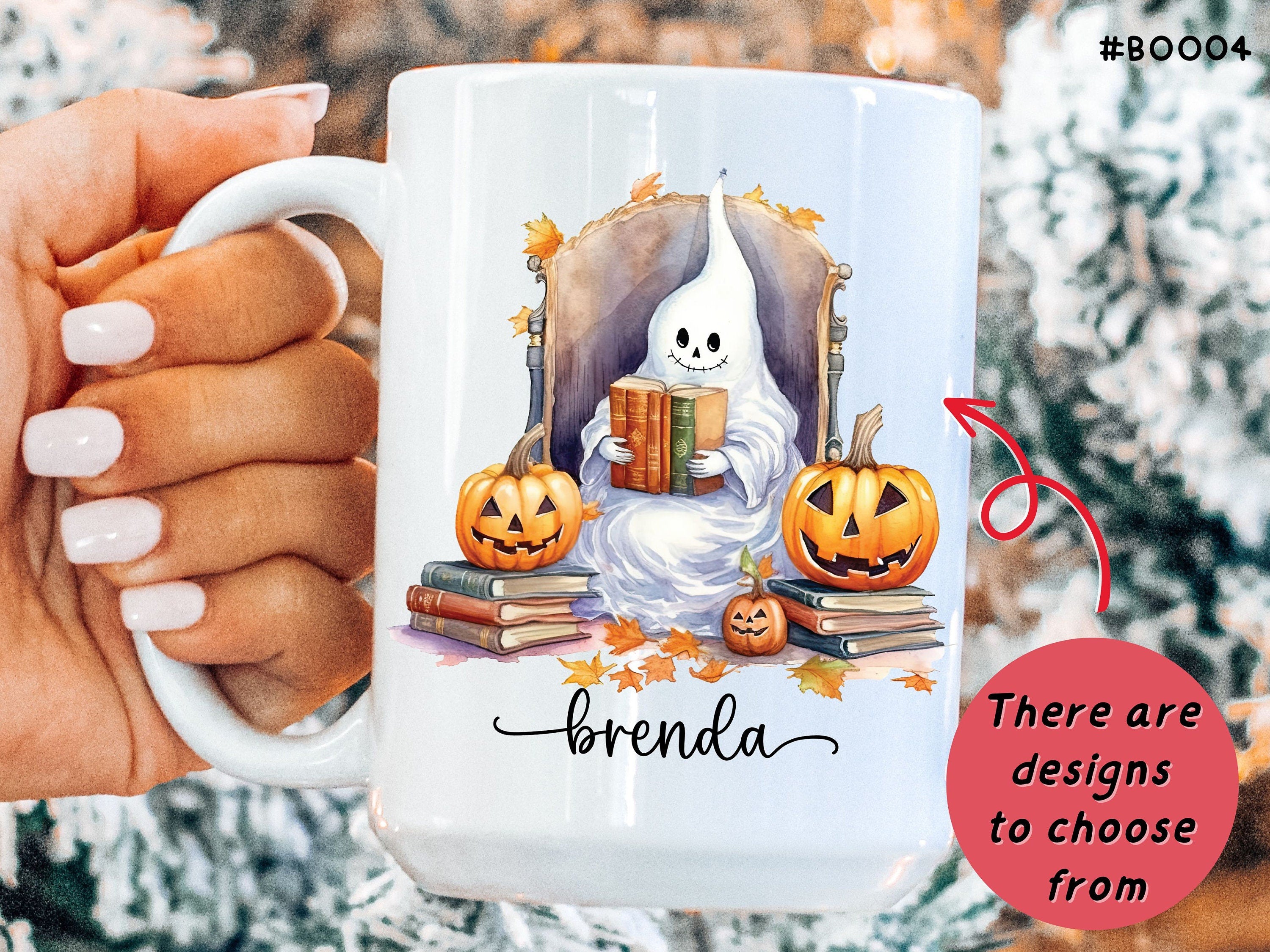 Housewarming Party Gift Ghost Mug New Home Presents Ghostly Bookish Mugs Sister Gift Office Coworker Gifts Halloween Book Lover Coffee Cup